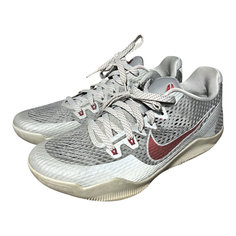 Nike Kobe 11 Lower Marion Wolf Grey University Red 836183-006 Mens 9.5